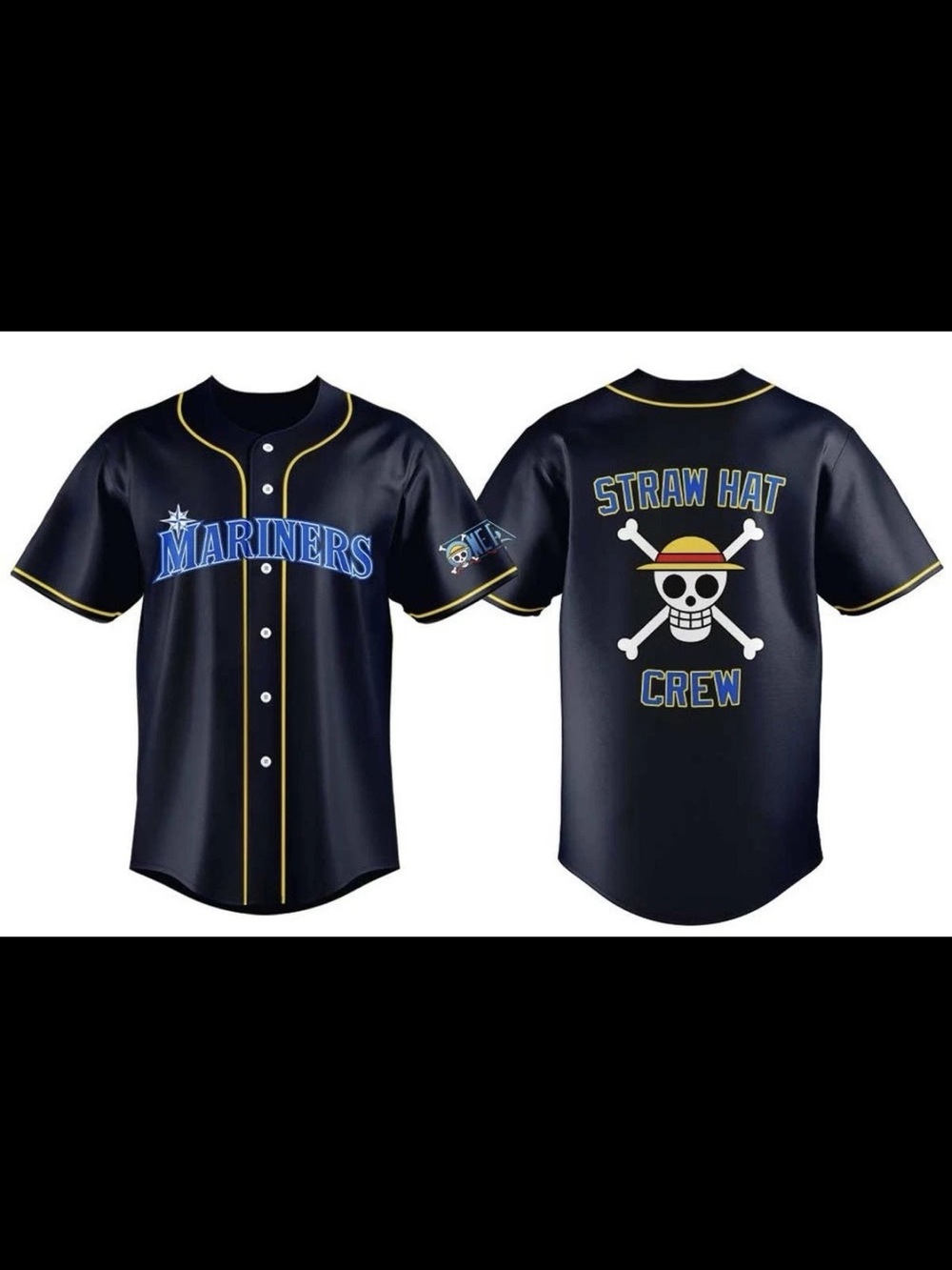 Seattle Mariners Straw Hat Crew One Piece Night jersey